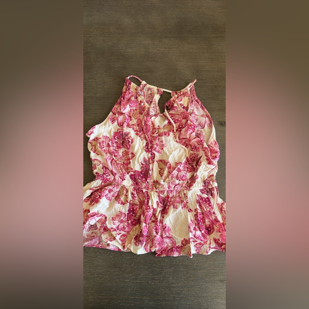 Old Navy Pink Floral Women's Top size M